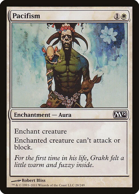 Pacifism, carta Magic di tipo Enchantment — Aura illustrata da Robert Bliss