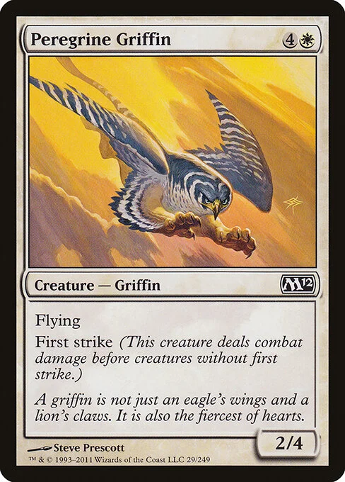 Peregrine Griffin, carta Magic di tipo Creature — Griffin illustrata da Steve Prescott