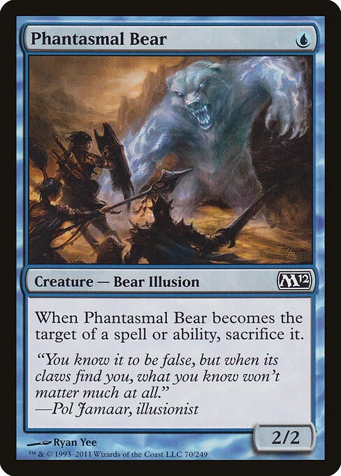 Phantasmal Bear, carta Magic di tipo Creature — Bear Illusion illustrata da Ryan Yee
