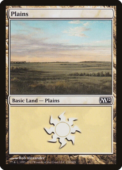 Plains, carta Magic di tipo Basic Land — Plains illustrata da Rob Alexander