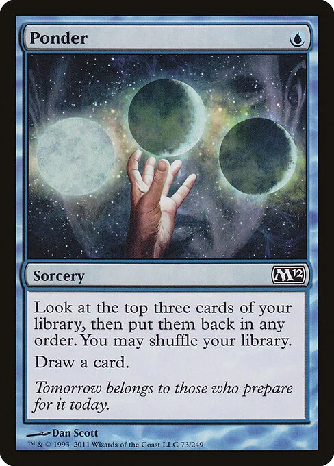 Ponder, carta Magic di tipo Sorcery illustrata da Dan Murayama Scott
