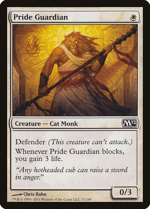 Pride Guardian, carta Magic di tipo Creature — Cat Monk illustrata da Chris Rahn