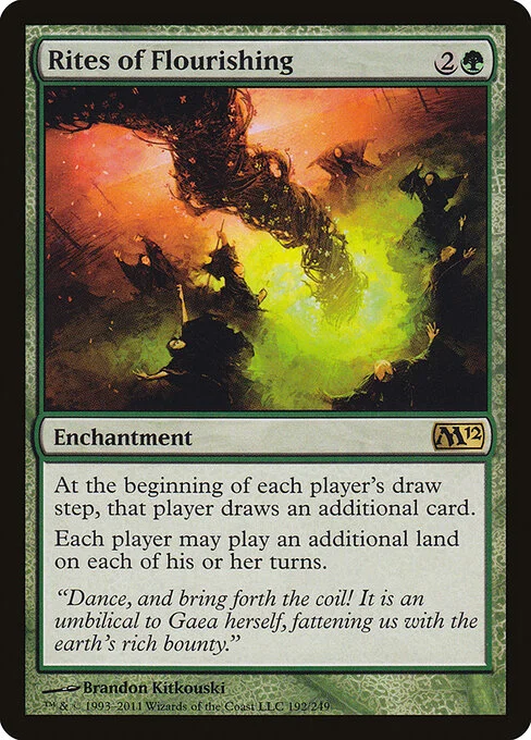 Rites of Flourishing, carta Magic di tipo Enchantment illustrata da Brandon Kitkouski