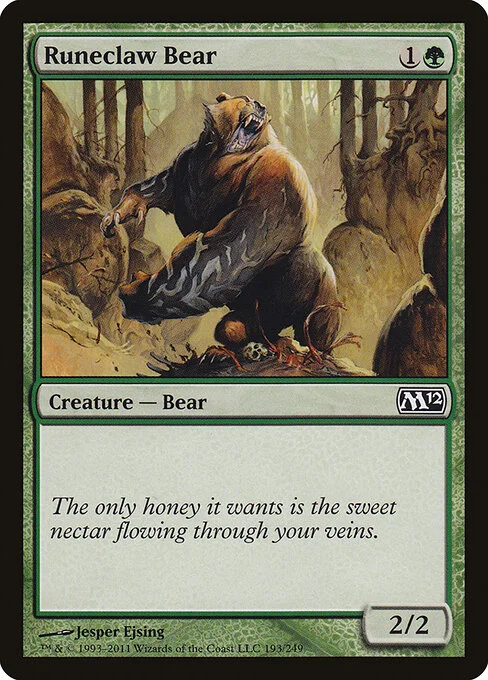 Runeclaw Bear, carta Magic di tipo Creature — Bear illustrata da Jesper Ejsing