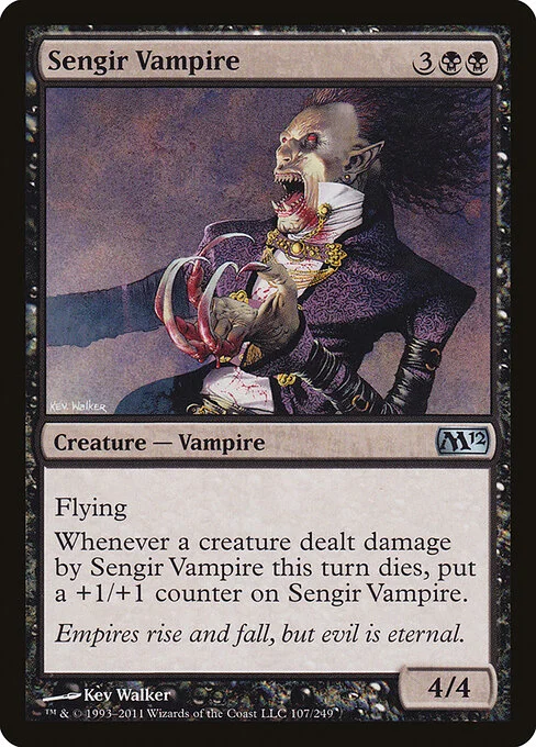 Sengir Vampire, carta Magic di tipo Creature — Vampire illustrata da Kev Walker