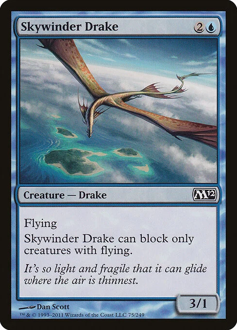Skywinder Drake, carta Magic di tipo Creature — Drake illustrata da Dan Murayama Scott