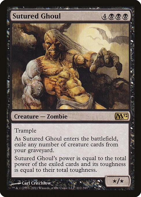 Sutured Ghoul, carta Magic di tipo Creature — Zombie illustrata da Carl Critchlow
