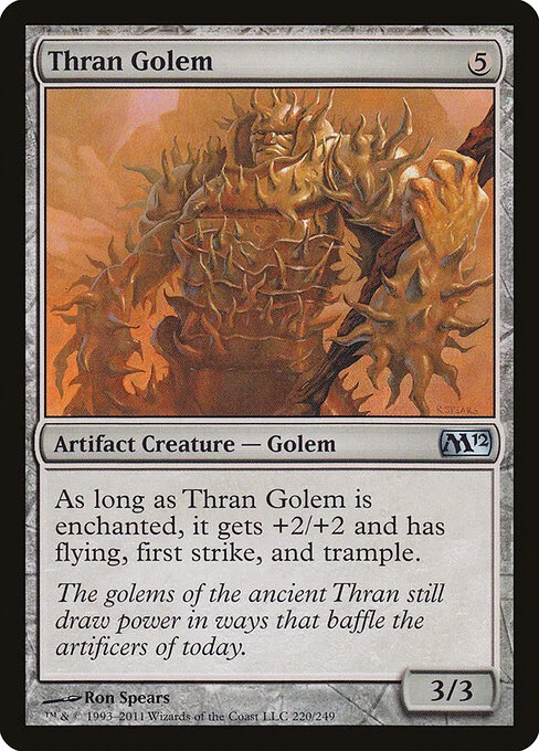 Thran Golem, carta Magic di tipo Artifact Creature — Golem illustrata da Ron Spears