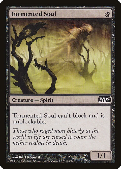 Tormented Soul, carta Magic di tipo Creature — Spirit illustrata da Karl Kopinski