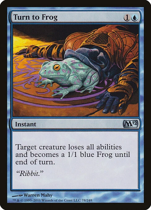 Turn to Frog, carta Magic di tipo Instant illustrata da Warren Mahy