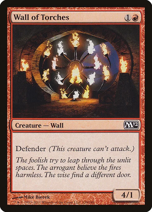 Wall of Torches, carta Magic di tipo Creature — Wall illustrata da Mike Bierek
