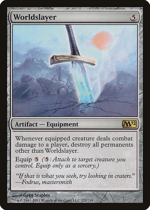 Worldslayer, carta Magic di tipo Artifact — Equipment illustrata da Greg Staples