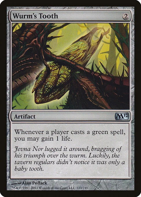 Wurm's Tooth, carta Magic di tipo Artifact illustrata da Alan Pollack