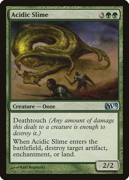 Acidic Slime, carta Magic di tipo Creature — Ooze illustrata da Karl Kopinski