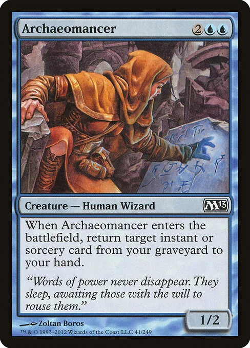 Archaeomancer, carta Magic di tipo Creature — Human Wizard illustrata da Zoltan Boros
