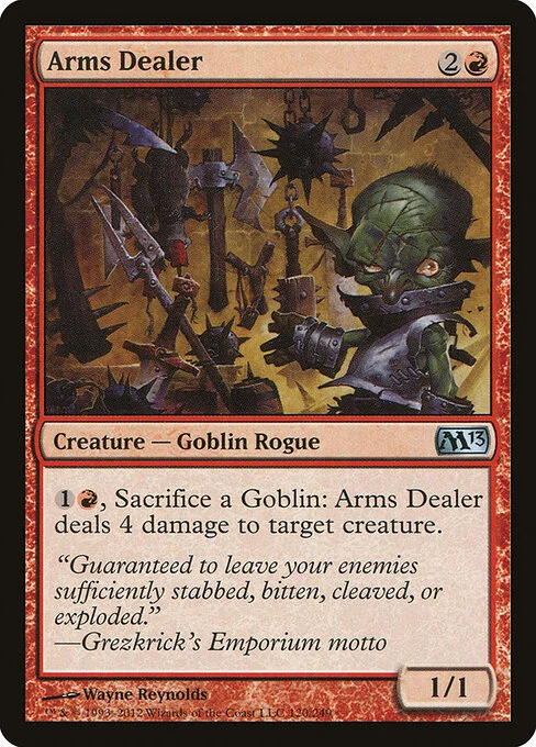 Arms Dealer, carta Magic di tipo Creature — Goblin Rogue illustrata da Wayne Reynolds