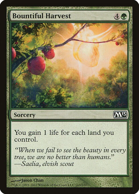 Bountiful Harvest, carta Magic di tipo Sorcery illustrata da Jason Chan