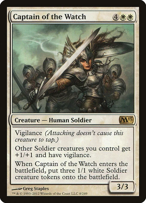 Captain of the Watch, carta Magic di tipo Creature — Human Soldier illustrata da Greg Staples