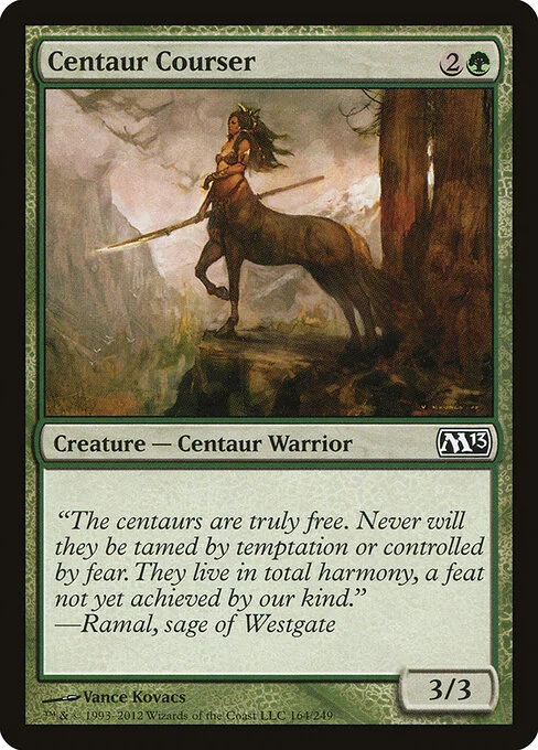 Centaur Courser, carta Magic di tipo Creature — Centaur Warrior illustrata da Vance Kovacs