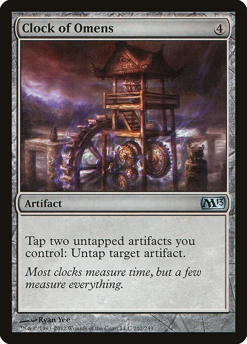 Clock of Omens, carta Magic di tipo Artifact illustrata da Ryan Yee