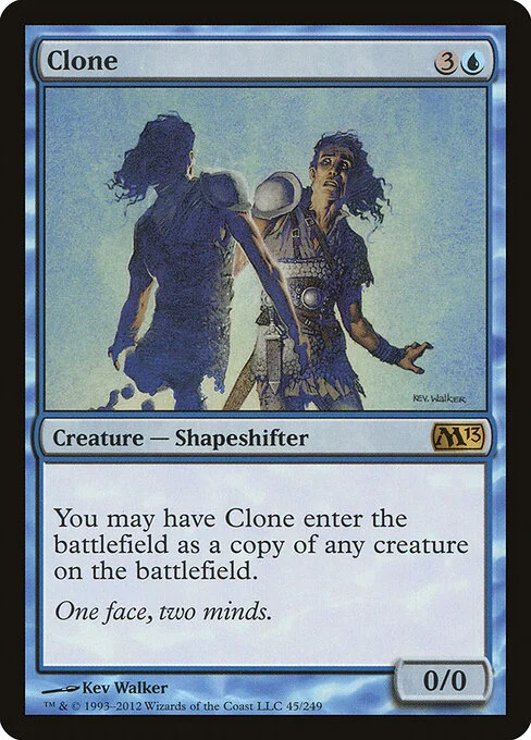Clone, carta Magic di tipo Creature — Shapeshifter illustrata da Kev Walker