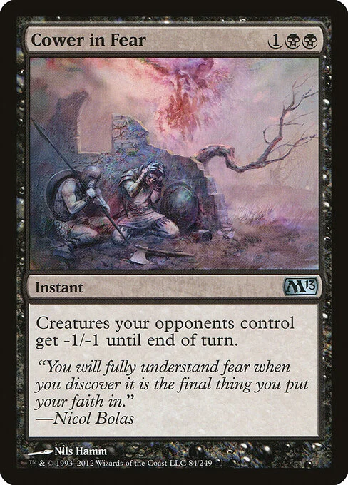Cower in Fear, carta Magic di tipo Instant illustrata da Nils Hamm
