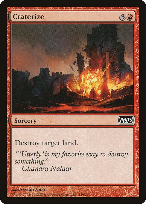 Craterize, carta Magic di tipo Sorcery illustrata da Eytan Zana