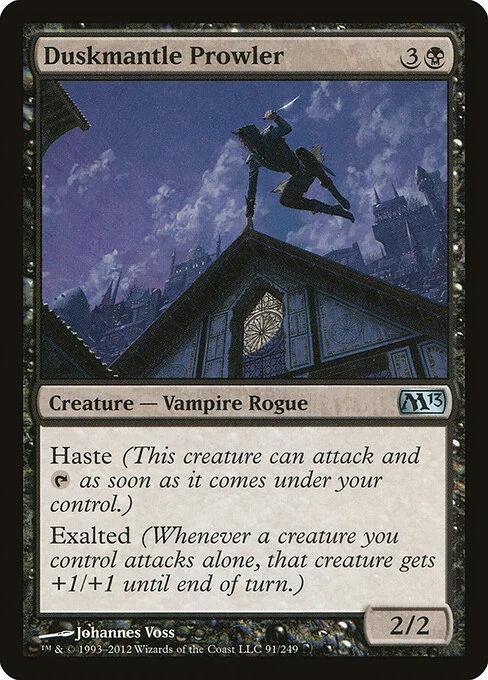 Duskmantle Prowler, carta Magic di tipo Creature — Vampire Rogue illustrata da Johannes Voss
