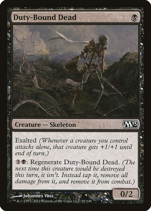 Duty-Bound Dead, carta Magic di tipo Creature — Skeleton illustrata da Johannes Voss