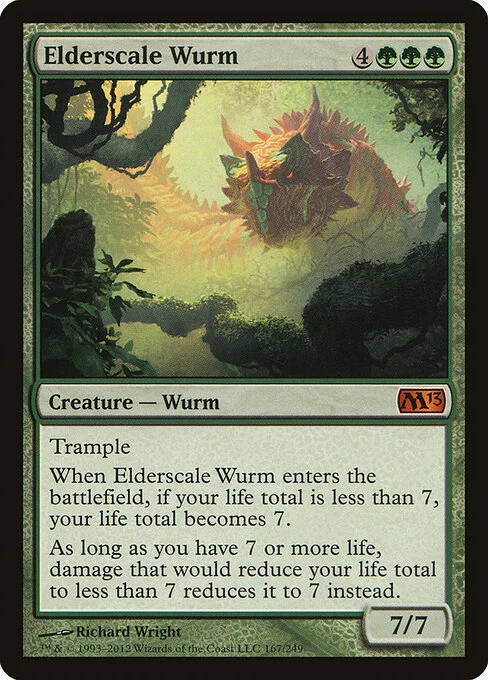 Elderscale Wurm, carta Magic di tipo Creature — Wurm illustrata da Richard Wright