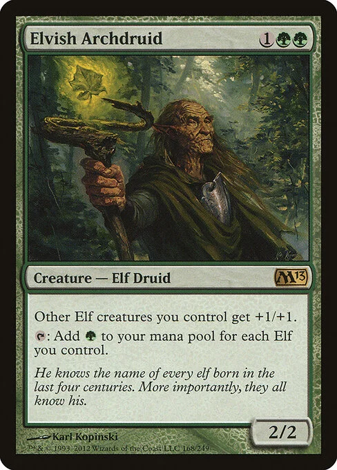 Elvish Archdruid, carta Magic di tipo Creature — Elf Druid illustrata da Karl Kopinski