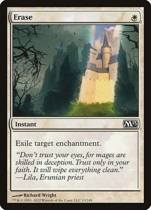 Erase, carta Magic di tipo Instant illustrata da Richard Wright