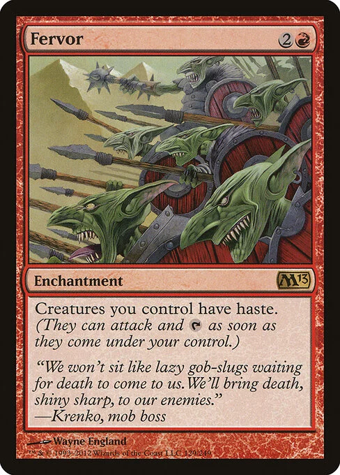 Fervor, carta Magic di tipo Enchantment illustrata da Wayne England