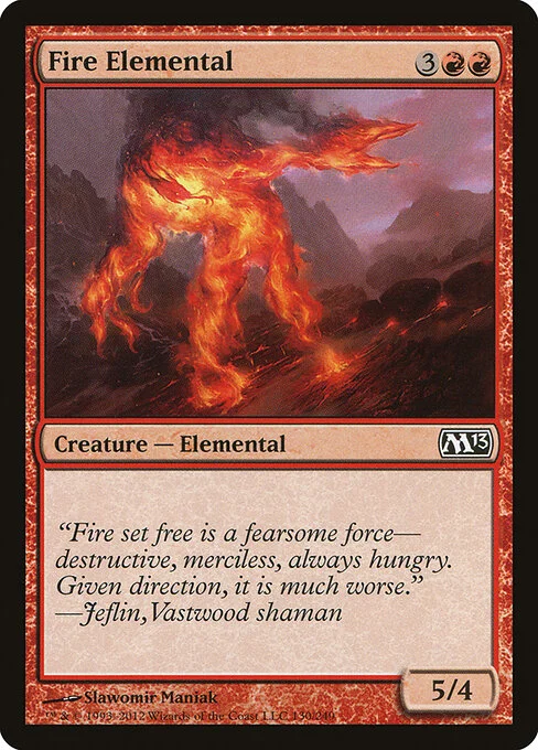 Fire Elemental, carta Magic di tipo Creature — Elemental illustrata da Slawomir Maniak