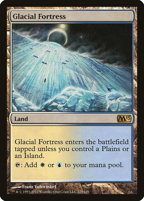 Glacial Fortress, carta Magic di tipo Land illustrata da Franz Vohwinkel