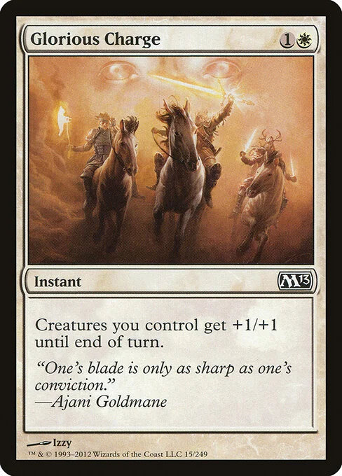 Glorious Charge, carta Magic di tipo Instant illustrata da Izzy