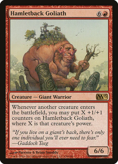 Hamletback Goliath, carta Magic di tipo Creature — Giant Warrior illustrata da Paolo Parente & Brian Snõddy