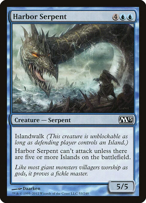 Harbor Serpent, carta Magic di tipo Creature — Serpent illustrata da Daarken