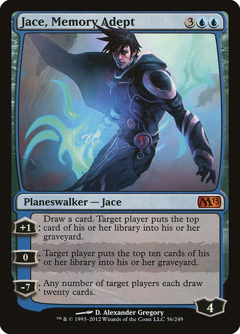 Jace, Memory Adept, carta Magic di tipo Legendary Planeswalker — Jace illustrata da D. Alexander Gregory