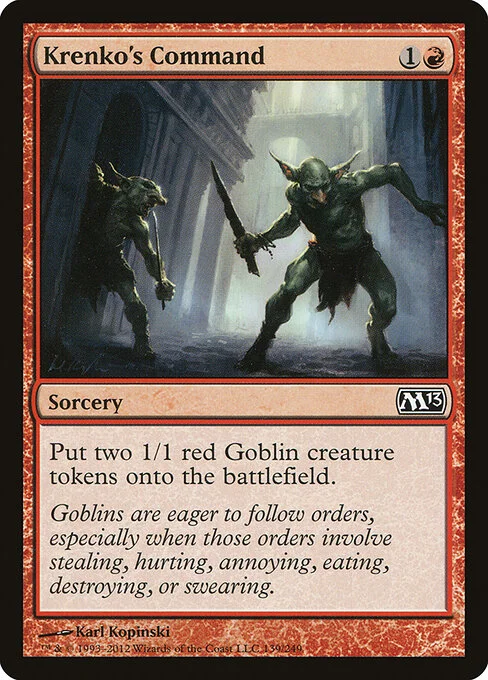 Krenko's Command, carta Magic di tipo Sorcery illustrata da Karl Kopinski