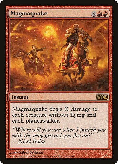 Magmaquake, carta Magic di tipo Instant illustrata da Gabor Szikszai
