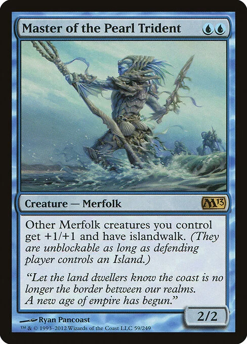 Master of the Pearl Trident, carta Magic di tipo Creature — Merfolk illustrata da Ryan Pancoast