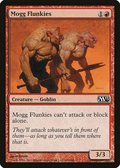 Mogg Flunkies, carta Magic di tipo Creature — Goblin illustrata da Brom