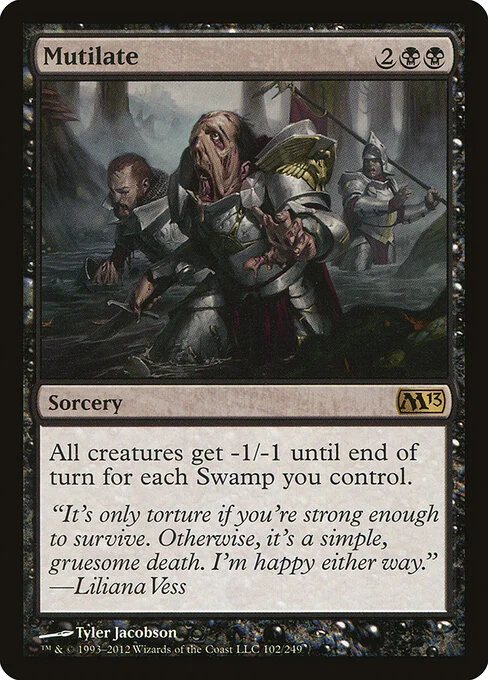 Mutilate, carta Magic di tipo Sorcery illustrata da Tyler Jacobson