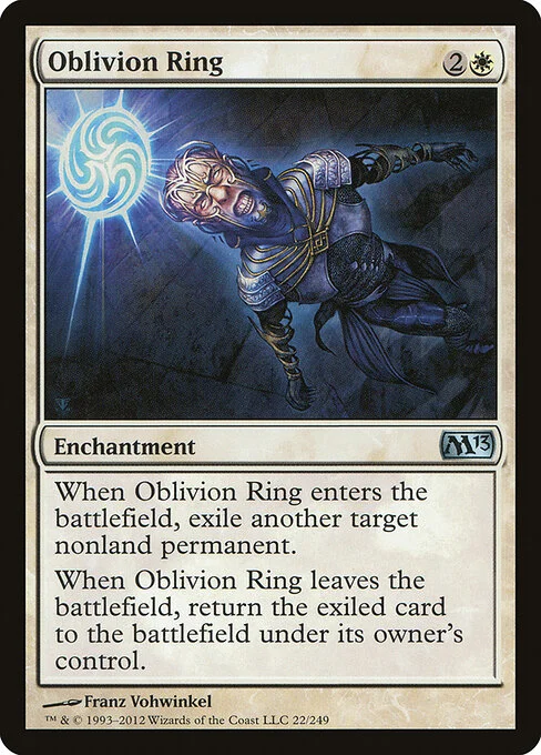 Oblivion Ring, carta Magic di tipo Enchantment illustrata da Franz Vohwinkel