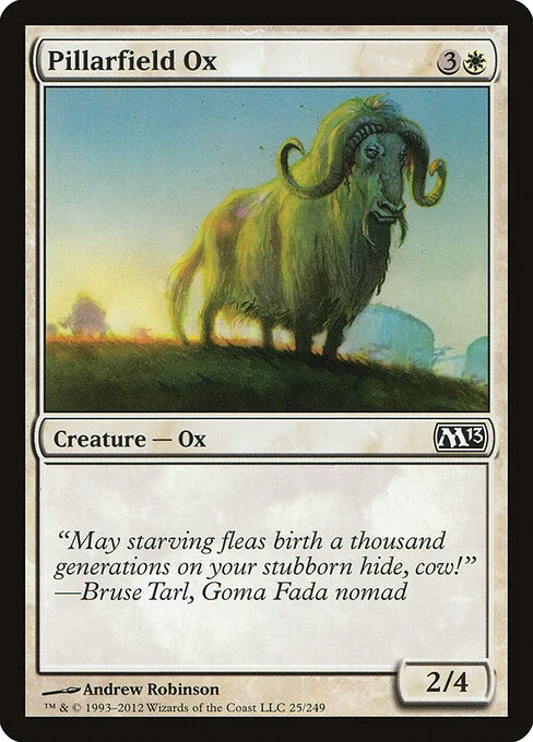 Pillarfield Ox, carta Magic di tipo Creature — Ox illustrata da Andrew Robinson