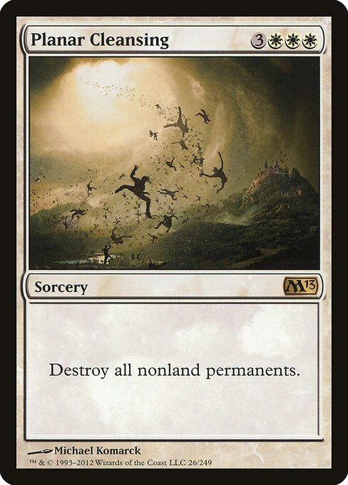Planar Cleansing, carta Magic di tipo Sorcery illustrata da Michael Komarck