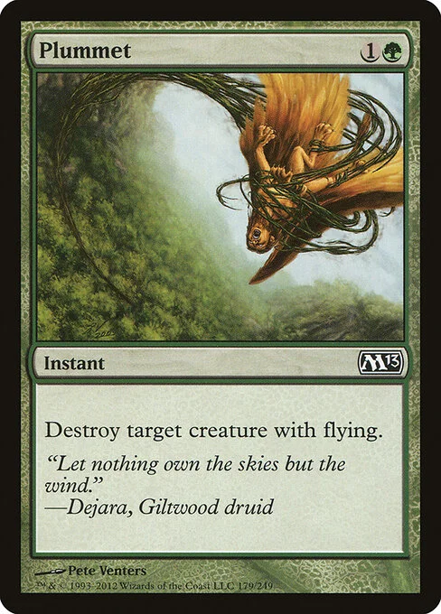 Plummet, carta Magic di tipo Instant illustrata da Pete Venters