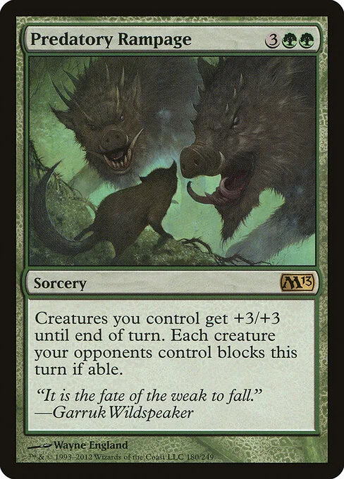 Predatory Rampage, carta Magic di tipo Sorcery illustrata da Wayne England