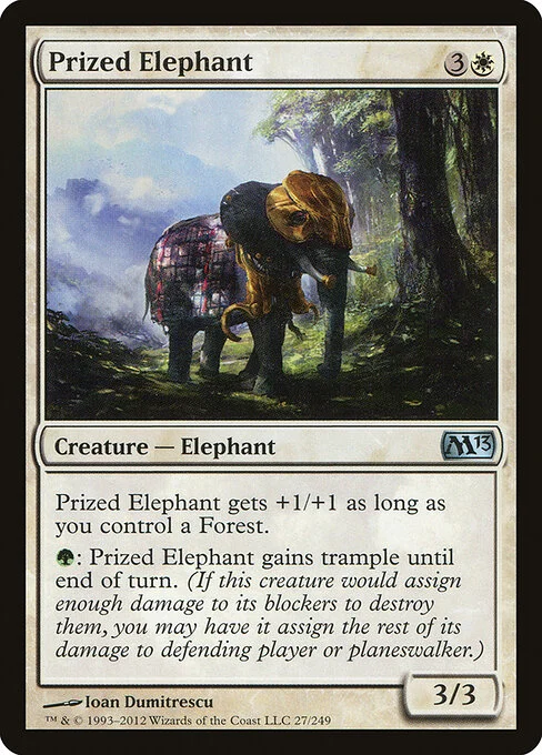 Prized Elephant, carta Magic di tipo Creature — Elephant illustrata da Ioan Dumitrescu